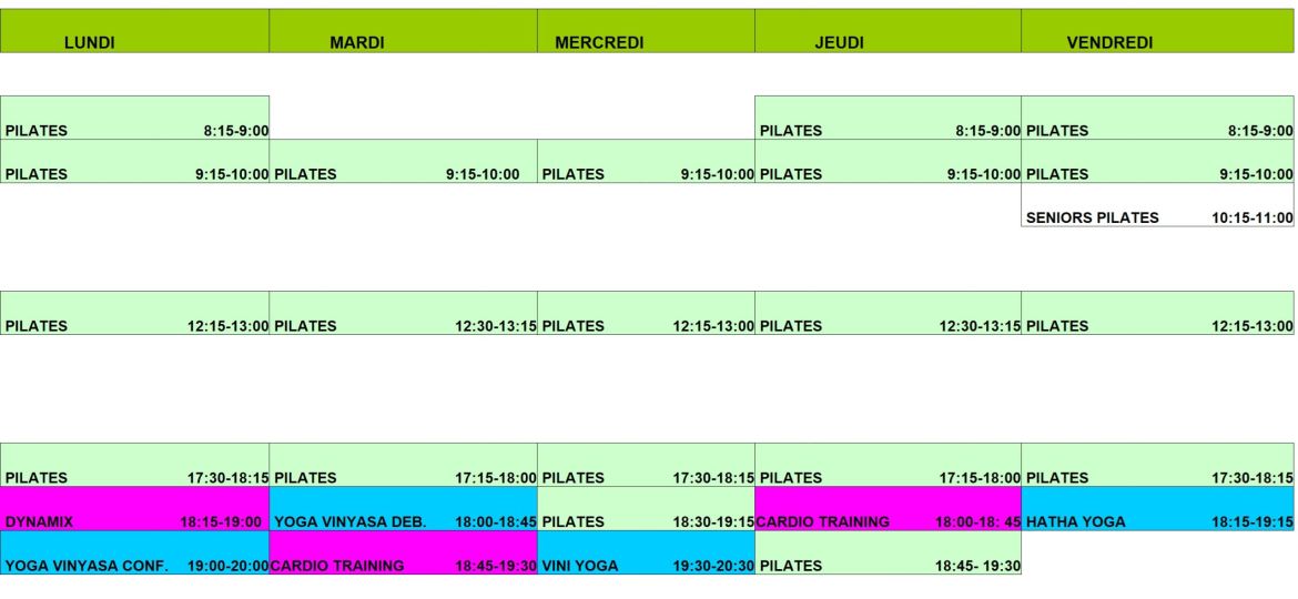 Horaires 20226
